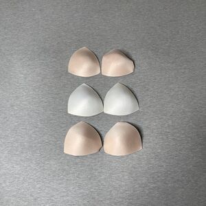 Steve Madden White & Nude Bra Pad Inserts 6 PCS. Set